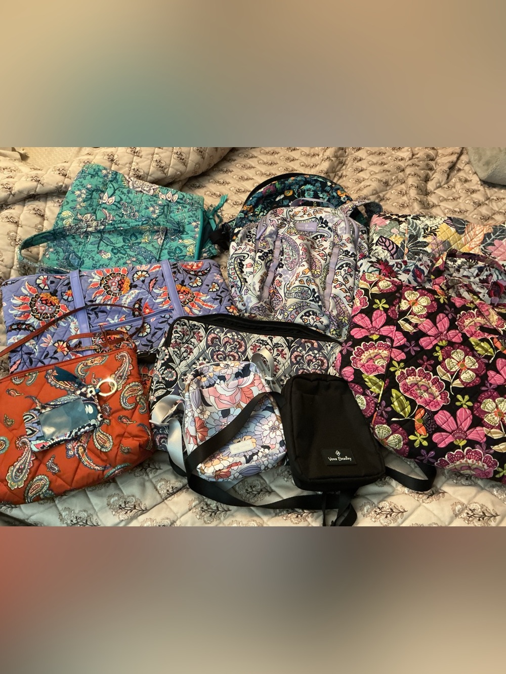 Vera Bradley Floral and Paisley Multi‑Color Quilted Bag Collection